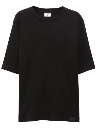 Filippa K Black Heavy Crewneck T-shirt