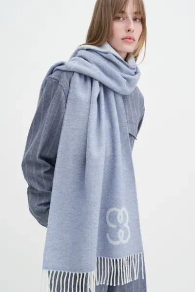 Filippa K Monogram Scarf In Blue