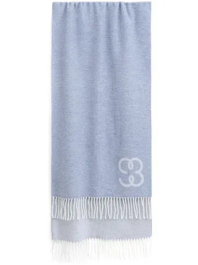 Filippa K Monogram Scarf In Blue