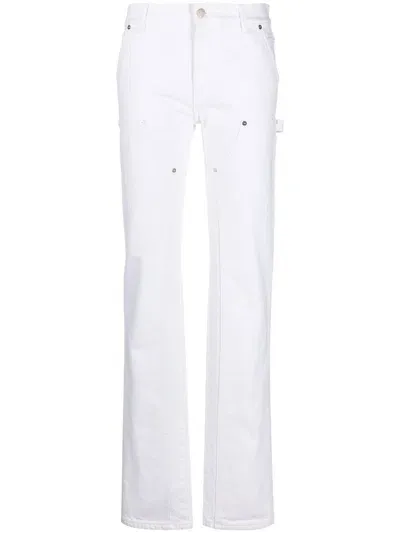 Filippa K Panelled Straight-leg Jeans In White