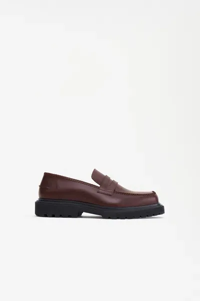 Filippa K Penny Leather Loafers In Brown