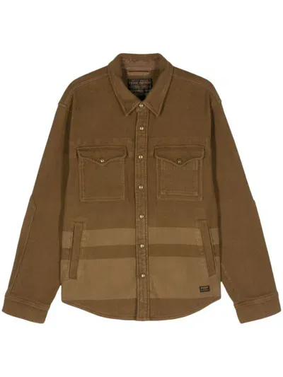 Filson Beartooth Shirt Jacket In 316 Marsh Olive Blanket Stripe