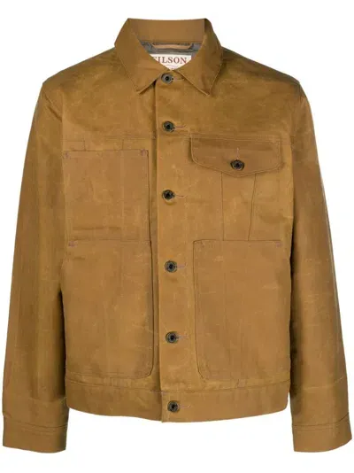 Filson Long-sleeve Buttoned Shirt Jacket In Braun