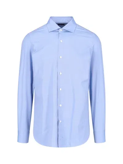 Finamore 1925 Classic Shirt In Blue