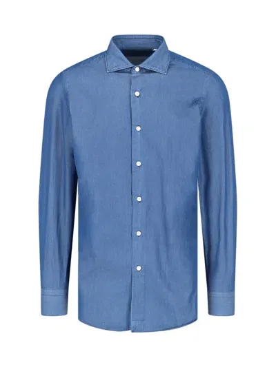 Finamore 1925 'milano' Shirt In Blue