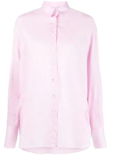 Finamore 1925 Napoli Cotton Shirt In Pink