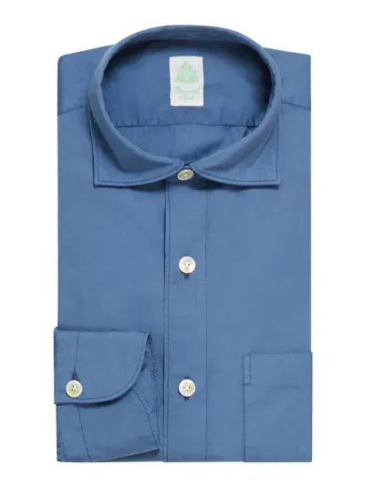 Finamore Cotton Shirt In Blue