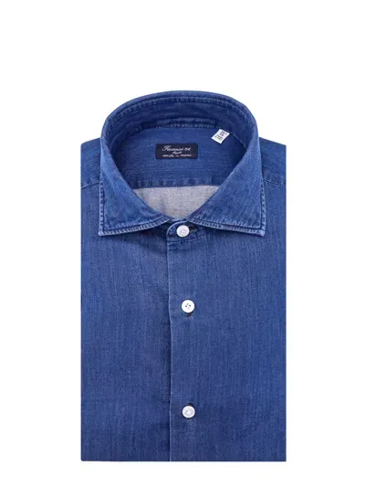 Finamore Denim Shirt In Blue