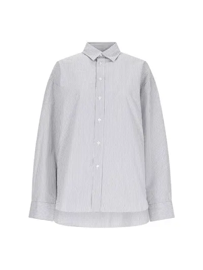 Finamore Oriana Striped Shirt In Grey