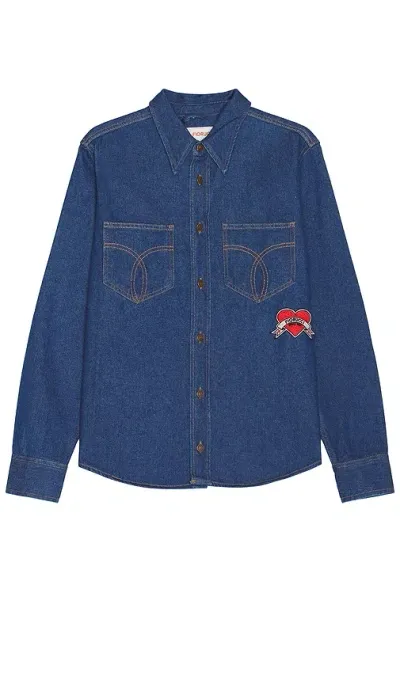 Fiorucci Denim Shirt In 漂洗蓝