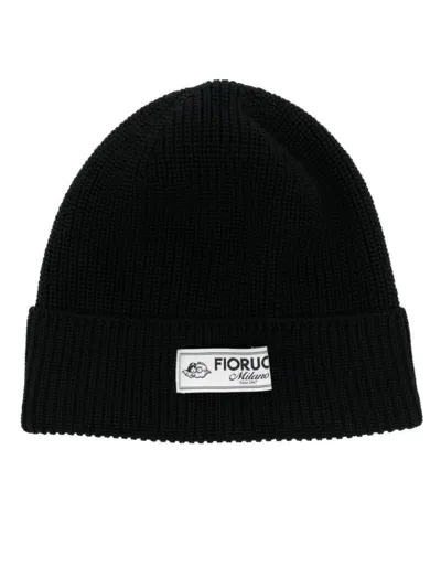 Fiorucci Logo Beanie In Black