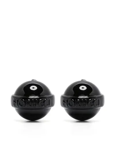 Fiorucci Mini Lollipop Clip-on Earrings In Black