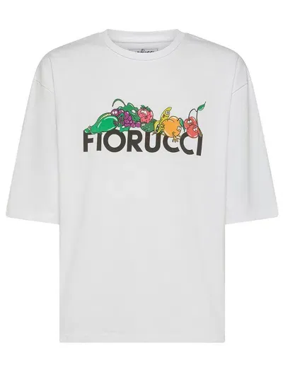 Fiorucci T-shirt In Cotone Con Stampa Frutta E Logo In Bianco