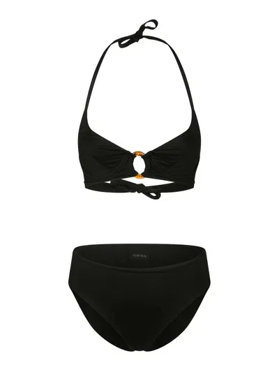 Fisico Ring-detail Bikini In Black