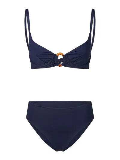 Fisico Bikini With Underwire And Ring In Blue