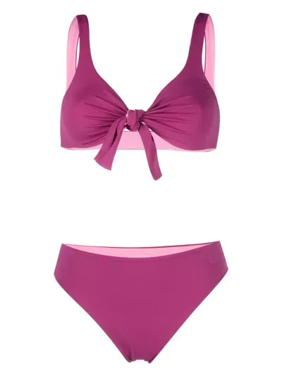 Fisico Reversible High-waisted Bikini In Purple