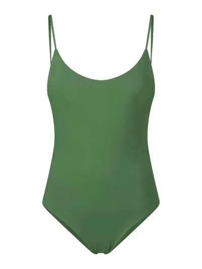 Fisico Rhinestone-embellished Straps Swimsuit In Green