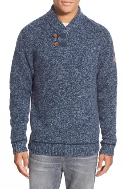 Fjall Raven Fjällräven Lada Regular Fit Shawl Collar Sweater In Dark Navy/dark Navy