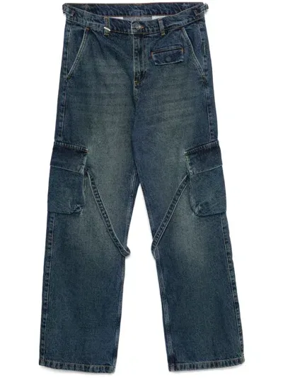 Flâneur Cargo Jeans In Blue