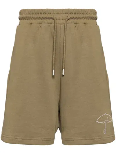 Flâneur Logo Shorts In Brown