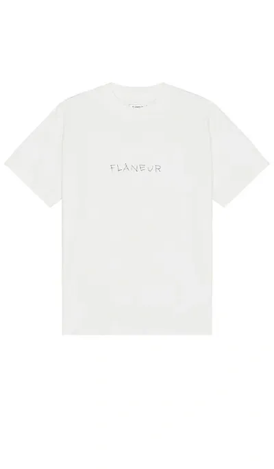 Flâneur Scribble T-shirt In 白色