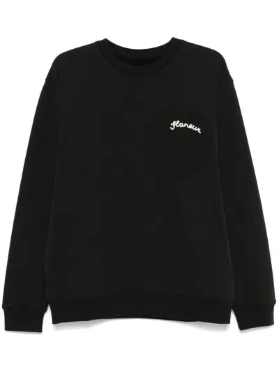 Flâneur Signature Sweatshirt In Black