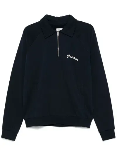 Flâneur Signature Sweatshirt In Blue