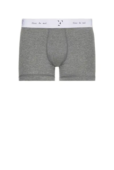 Fleur Du Mal Men's Cotton Modal Boxer Brief In Heather Grey