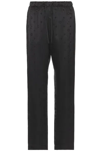 Fleur Du Mal Men's Silk Jacquard Pj Pant In Black