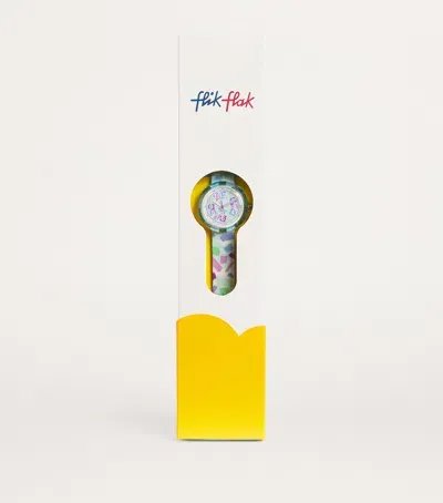 Flik Flak Kids' Confetti Chaos Watch In Yellow