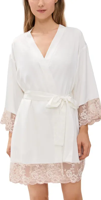 Flora Nikrooz Rosa Charmeuse Kimono Ivory