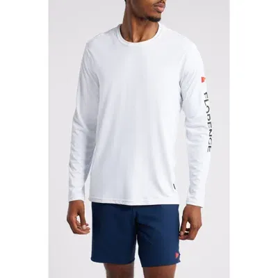 Florence Sun Pro Logo Long Sleeve Performance T-shirt In White