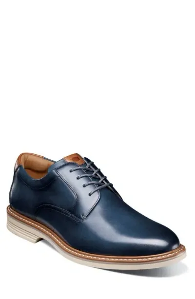 Florsheim Norwalk Plain Toe Derby In Navy