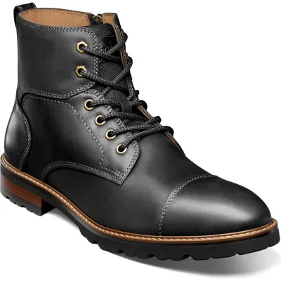 Florsheim Renegade Cap Toe Boot In Black Ch