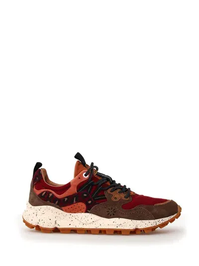 Flower Mountain Sneakers Yamano Brown And Burgundy In L.brown Bordeaux