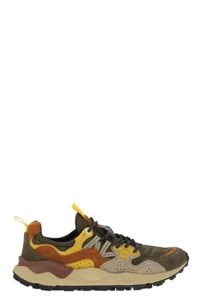 Flower Mountain Sneakers In Grey/yellow