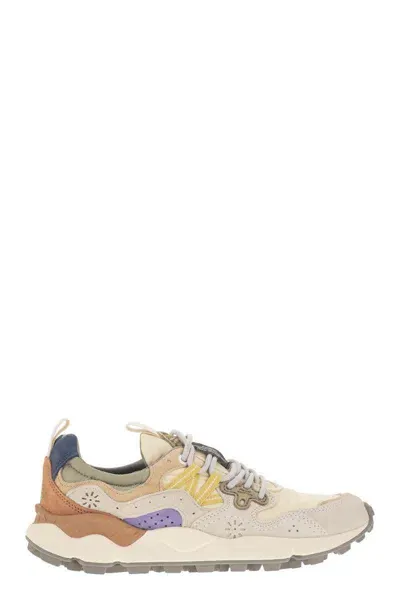 Flower Mountain Yamano 3 - Sneakers In Suede And Technical Fabric In Multicolour