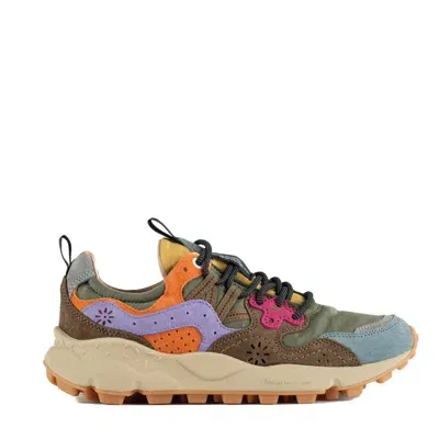 Flower Mountain Yamano 3 Uni Sneakers In Suede And Technical Fabric Multicolor