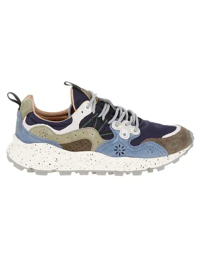 Flower Mountain Yamano Sneakers In Brown/light Blue/purple