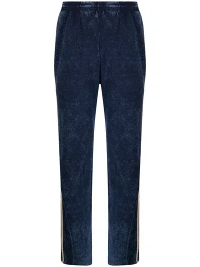 Foo And Foo Cotton Track Pants In Blue