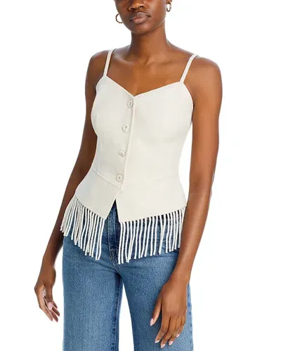 Fore Fringe Vest In Cream