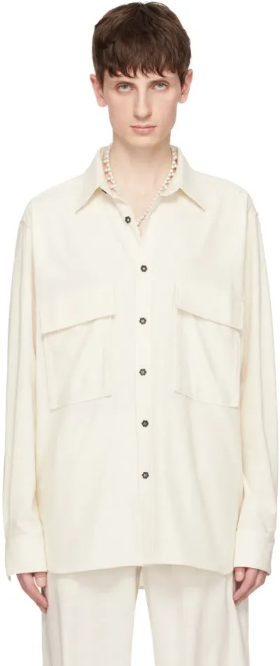 Forma Off-white Pocket Shirt In Ecru