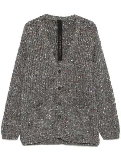 Forme D'expression Chunky-knit Cardigan In Grey