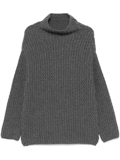 Forme D'expression Chunky Ribbed-knit Sweater In Gray