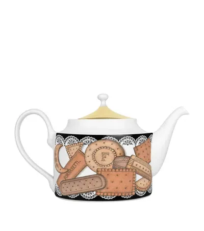 Fornasetti 175 Anniversary Edition Porcelain Biscotti Teapot In Multi