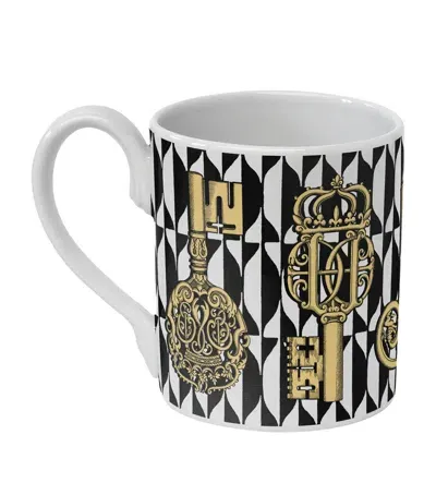 Fornasetti Chiavi And Losanghe Mug In Multi