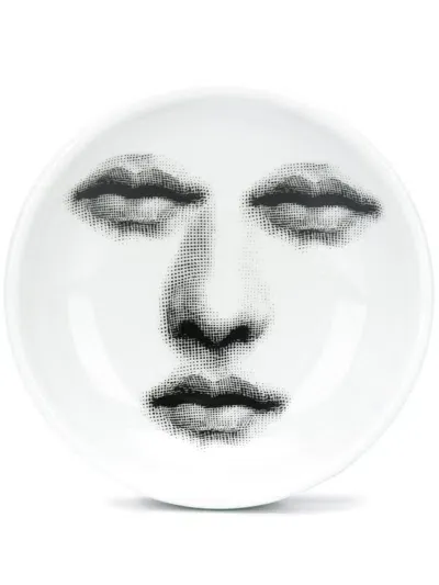 Fornasetti Face Print Ashtray (12cm) In White