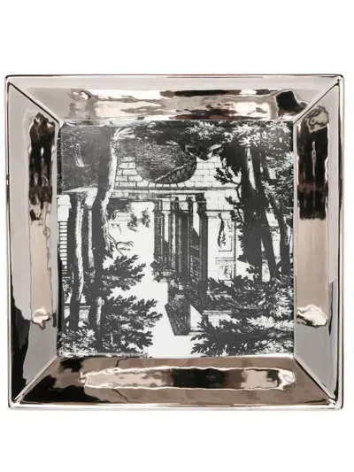 Fornasetti Giardino Settecentesco Plate In Silber