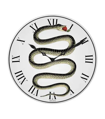 Fornasetti Peccato Originale Wall Clock In White