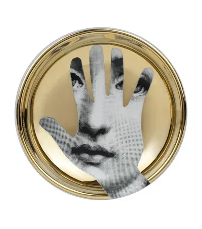 Fornasetti Tema E Variazioni No. 16 Ashtray In Gold